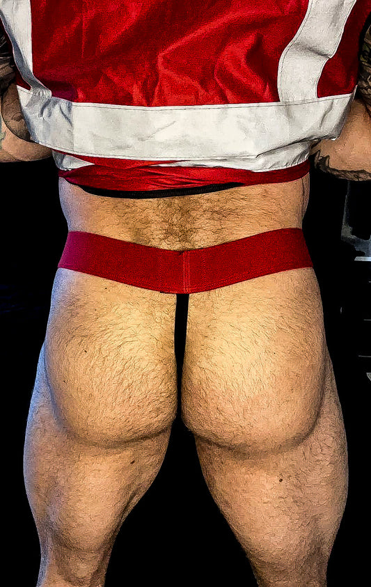 DRILLWEAR THONG RED & BLACK