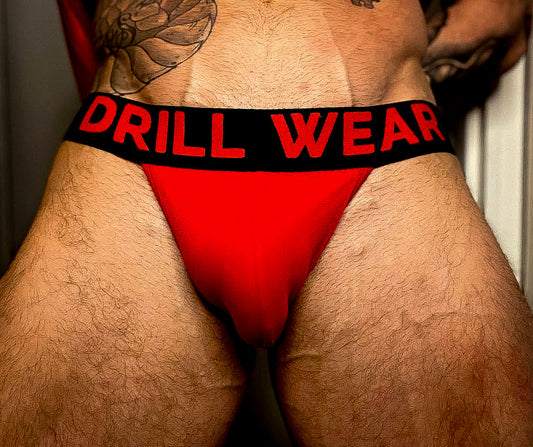 DRILL WEAR JOCK STRAP BLACK & RED