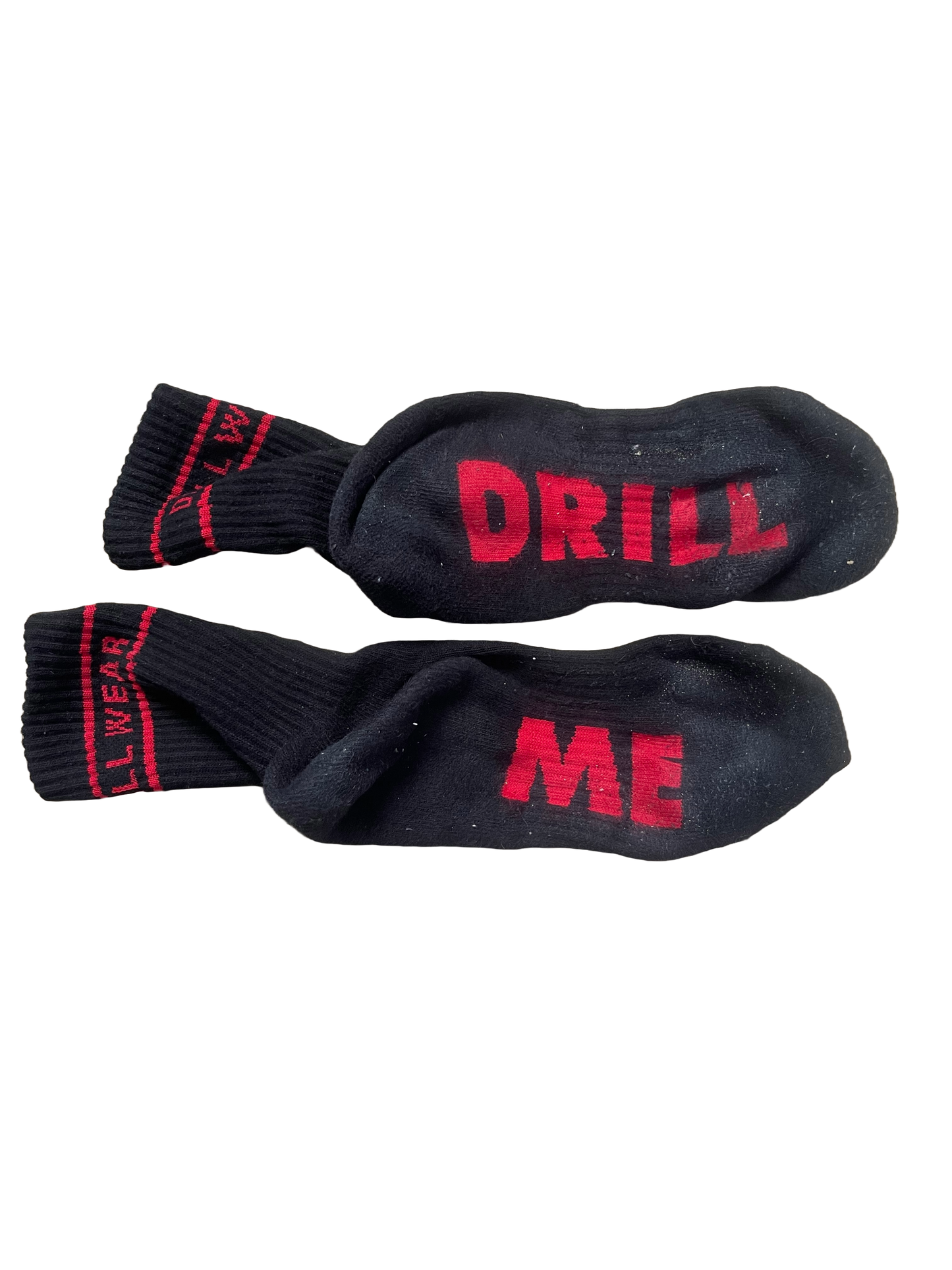 DRILL ME SOCKS BLACK/RED