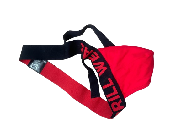 DRILL WEAR JOCK STRAP BLACK & RED