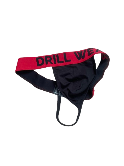 DRILLWEAR THONG RED & BLACK